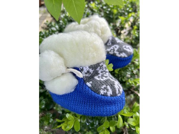 Пінетки дитячі, сині, 17  розмір 10 см