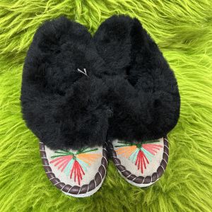 Закопанки, хутряні жіночі капці, капці з овечої вовни 39 розмір