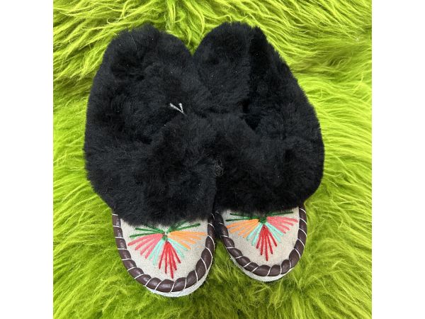 Закопанки, хутряні жіночі капці, капці з овечої вовни 39 розмір