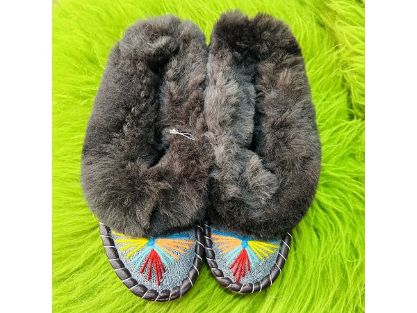 Закопанки, хутряні жіночі капці, капці з овечої вовни 36 37 розмір
