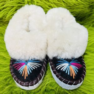 Закопанки, хутряні жіночі капці, капці з овечої вовни 36 розмір