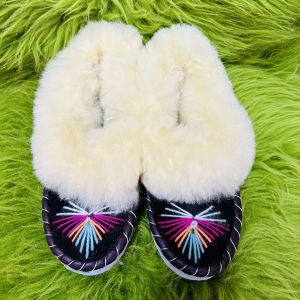 Закопанки, хутряні жіночі капці, капці з овечої вовни 39 розмір