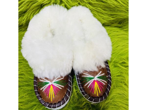 Закопанки, хутряні жіночі капці, капці з овечої вовни  37 розміри