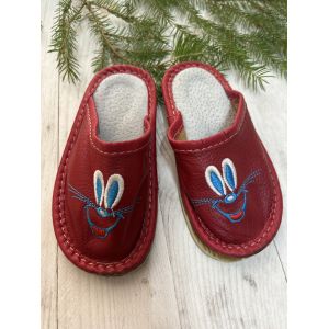 Домашні дитячі шкіряні капці, уцінка товар з вітрини 25 розмір