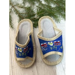 Домашні дитячі шкіряні капці, уцінка товар з вітрини 25 розмір