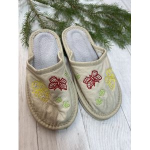 Домашні дитячі шкіряні капці, уцінка товар з вітрини 30 розмір