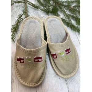 Домашні дитячі шкіряні капці, уцінка товар з вітрини 28 розмір