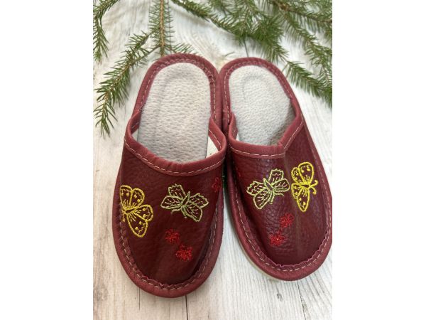 Домашні дитячі шкіряні капці 26 розмір