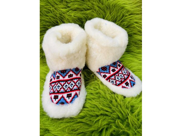 Чуні з овечої шерсті, чуни овчина, чуні сніжинка