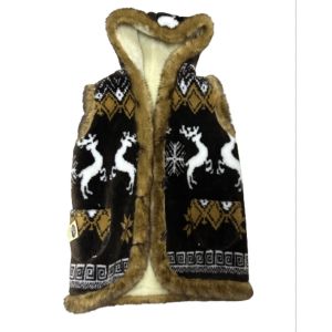 Жилет жіночий з овечої шерсті, орнамент олені, розміри від 38 до 62