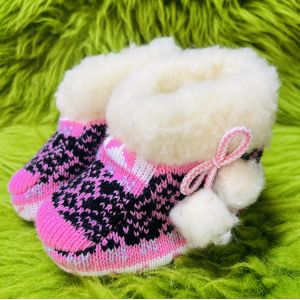 Чуні дитячі з овечої шерсті "Вовчик" 29 розмір 25-27