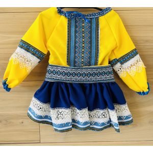 Вишитий костюм для дівчинки,  вишиванка дитяча, розмір 1, ріст 86 см