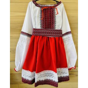 Вишитий костюм для дівчинки,  вишиванка дитяча, розмір 7, ріст 138-140