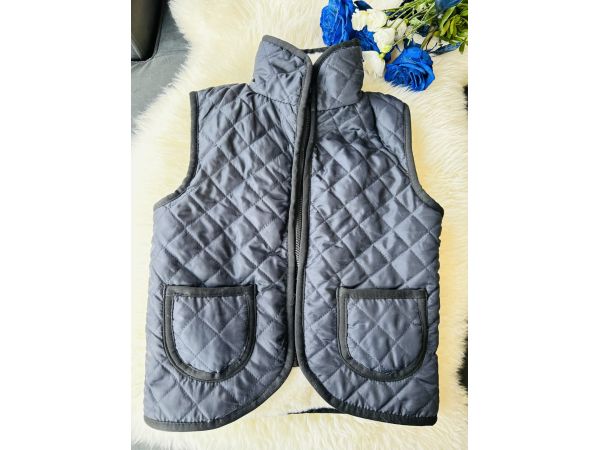 Дитячий жилет з овечої шерсті 4 розмір синій колір