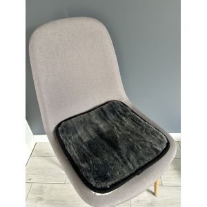 Накидка на табурет з овечої шерсті 40х40 сірий колір