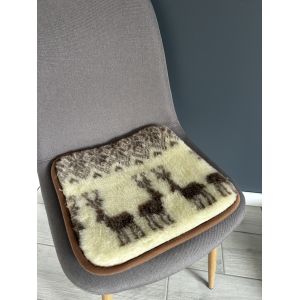 Накидка на табурет з овечої шерсті 40х40 см