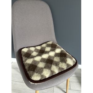 Накидка на табурет з овечої шерсті 40х40 см