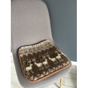 Накидка на табурет з овечої шерсті 40х40 см