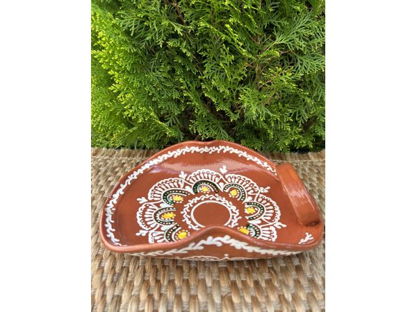 Підставка під крашанки та писанки, фруктовниця, цукерниця, Косівська кераміка 21х16х6 см ручна робота