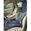 Накидка на автомобільне сидіння з овечої шерсті з підголовником сірий колір