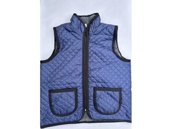 Жилет з овечої шерсті, болонь, синій колір