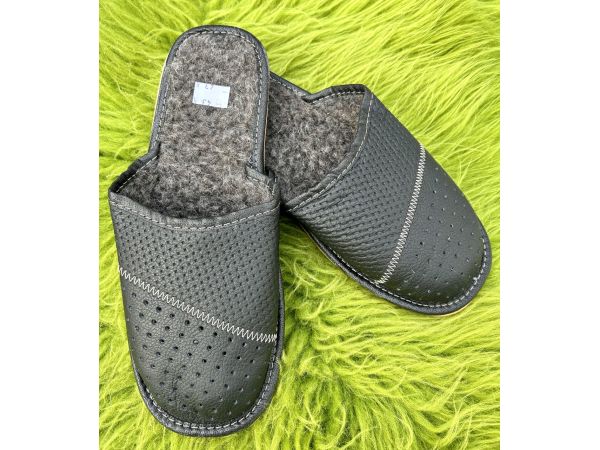 Домашні капці з овечої шерсті чоловічі