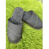Домашні шкіряні чоловічі капці з овечої шерсті