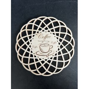 Дерев’яна підставка під гаряче "Мереживо" 14 см.