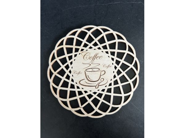 Дерев’яна підставка під гаряче "Мереживо" 14 см.