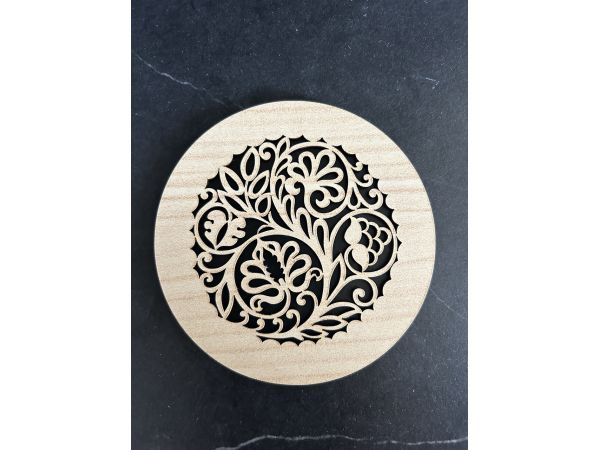 Дерев’яна підставка під чашку, 10 см.