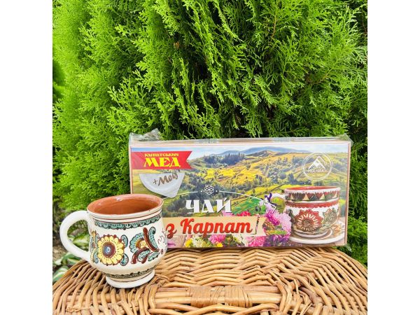 Подарунковий набір Горнятко + Набір карпатського чаю