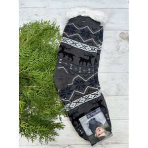 Шкарпетки чоловічі, носки з овечої шерсті, носки теплі, носки овчина олені сині 39-42, 43-45 43-45