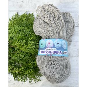 Пряжа з овечої шерсті для вязання Сіверяночка 200 г сірий