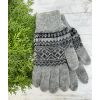 Рукавиці з овечої шерсті "Орнамент", Сірий