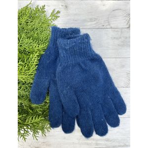 Чоловічі рукавиці з овечої шерсті, синього кольору