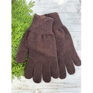 Чоловічі рукавиці з овечої шерсті, коричневі