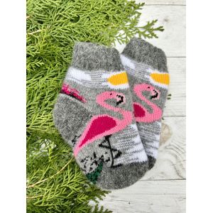 Шкарпетки дитячі 10-12 см від 0 до 2 років фламінго