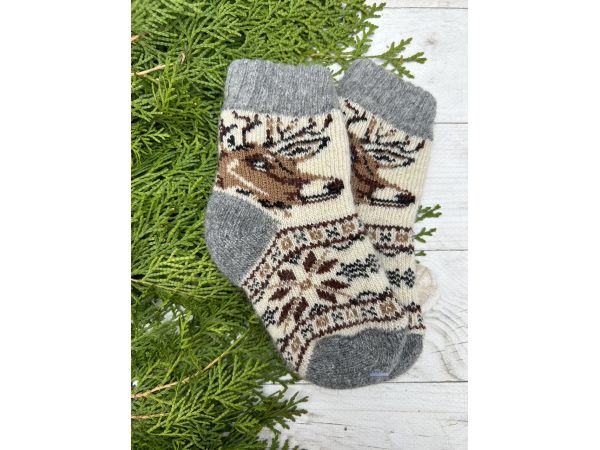 Шкарпетки дитячі 10-12 см від 0 до 2 років олень 1