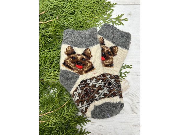 Шкарпетки дитячі 10-12 см від 0 до 2 років собачка