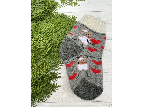 Шкарпетки дитячі 12-14 см 2-4 роки овечка сердечки