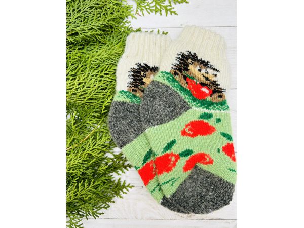 Шкарпетки дитячі 12-14 см від 2 до 4 років їжачок