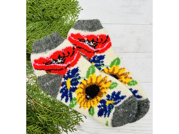 Шкарпетки жіночі, короткі овеча вовна