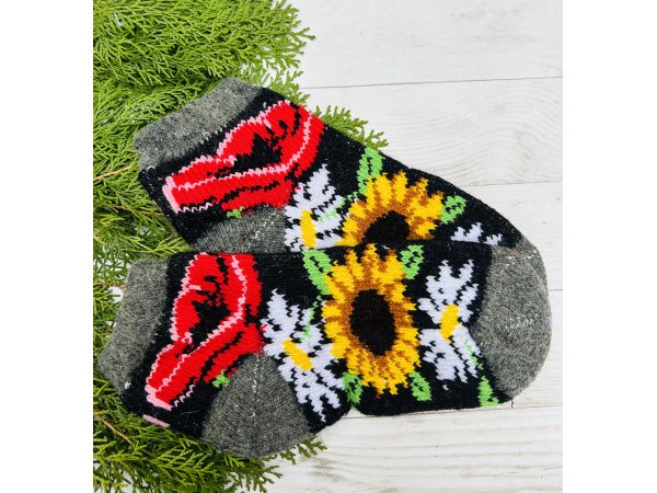 Шкарпетки жіночі, короткі овеча вовна