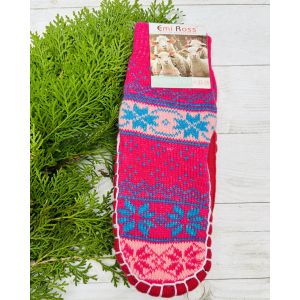 Шкарпетки дитячі з підошвою розмір 32-35 18 см фуксія