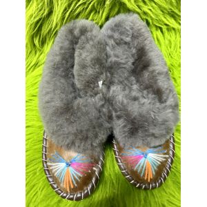 Закопанки  хутряні жіночі капці, капці з овечої вовни 39 40 розмір