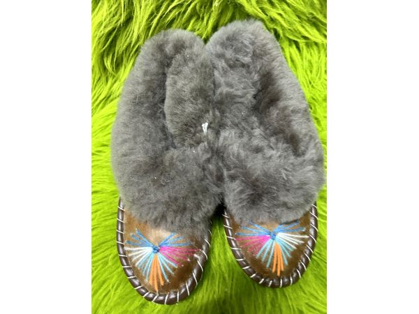 Закопанки  хутряні жіночі капці, капці з овечої вовни 39 40 розмір