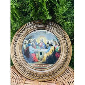 Дерев'яна тарілка (ікона) "Тайна Вечеря" 30 см