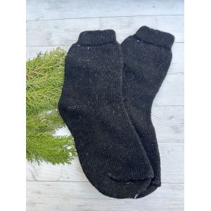 Шкарпетки жіночі з овечої шерсті, чорний колір