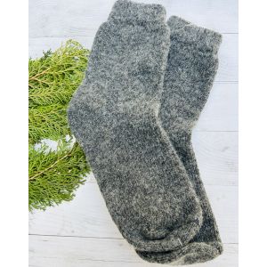 Шкарпетки жіночі з овечої шерсті, сірий колір