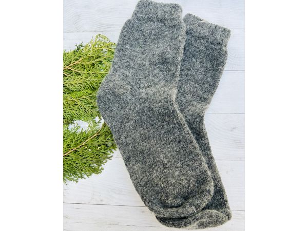 Шкарпетки жіночі з овечої шерсті, сірий колір